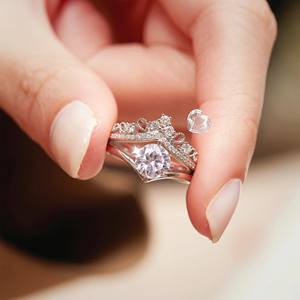 Customizable Vintage Wedding <b>Ring</b> <b>Set</b> 18K Solid Gold With Moissanite Diamond Band <b>for</b> <b>Women</b> - Product Image 3