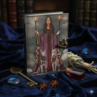 NOUVEAU CARNET DE NOTES EN CUIR À COUVERTURE RIGIDE NEW ERA Hecate Triple Moon Goddess Witch Hekate Tarot Card pour Sorcières, Pagiens, Druides, Magiciens, avec reliure cousue