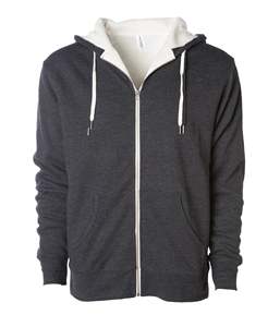 Sudadera con capucha de cremallera completa Independent Trading, de forro polar suave de peso pesado premium, con etiqueta personalizada y tallas grandes - Product Image 6