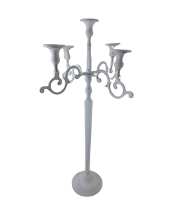 Prix de gros Bougeoir en aluminium avec 5 bougeoirs pour décoration de table faite à la main en vrac - Product Image 1