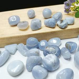Piedra de ágata de encaje azul, piedra Natural pulida, cristal curativo semiprecioso, Reiki, Chakra, meditación, energía, piedra preciosa - Product Image 3