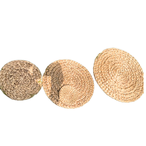 Hecho a mano agua Jacinto cargador placa cesta paja mimbre posavasos manteles vajilla boda fiesta vajilla Decoración - Product Image 4