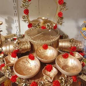 Mehndi Trending amarillo verde Color Mehndi placas grandes Mehndi Foil Mehndi Rasam cesta tradicional OEM con servicio - Product Image 1