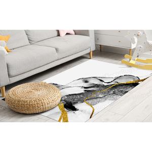 Alfombra con Estampado de Mármol Negro: Lujo Moderno para Comedor y Sala de Estar, Alfombra de Chenilla - Product Image 3