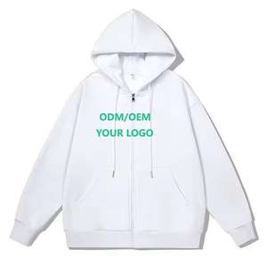 Sweat à capuche zippé pour hommes surdimensionné 100% coton Sweat à capuche zippé Sweat à capuche style unisexe - Product Image 6