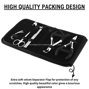 Kit d'outils d'extension de cheveux personnalisé comprenant un doigt de séparation et un outil de boucle de cheveux avec une pince pour enlever les micro perles de la meilleure qualité - Product Image 6