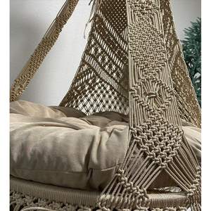 Hermosa Silla Colgante de Macramé, Silla Columpio para Jardín, Muebles para Exteriores - Product Image 2