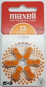 Batterie d'aide auditive numérique Maxell PR48 16 canaux avec réduction du bruit et conception écologique pour perte auditive légère à modérée - Product Image 2
