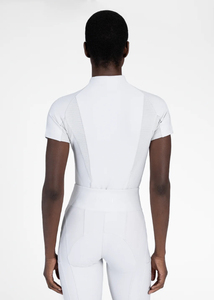 Chemise d'équitation avancée pour femmes, légère, à manches courtes, respirante, en tissu extensible, couche de base pour l'équitation, OEM - Product Image 3