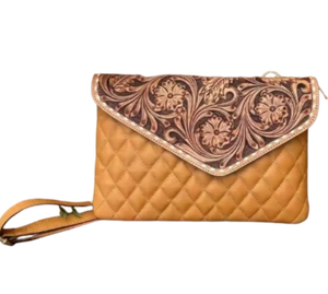 Bolso Bandolera de Cuero Genuino Acolchado Hecho a Mano, Estilo Bohemio con Estampados de Animales, Ligero, Ecológico, Duradero, con Cierre, para Primavera/Verano - Product Image 3