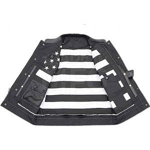 <b>Men</b> Genuine Leather Waterproof Mandarin Collar <b>Winter</b> Outerwear <b>Vest</b> High Quality Customized for Sale New Arrival - Product Image 3