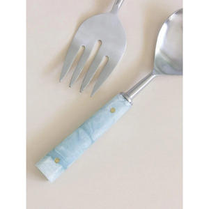 Servidores de ensalada decorativos de metal no reactivo Servidores de ensalada con mango de cabeza de ciervo de nuevo diseñador que incluyen acero espejado para ensalada - Product Image 2