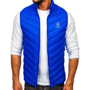 Chaleco acolchado de material impermeable de buena calidad, chaleco acolchado de tamaño personalizado para hombre con bolsillo con cremallera - Product Image 1