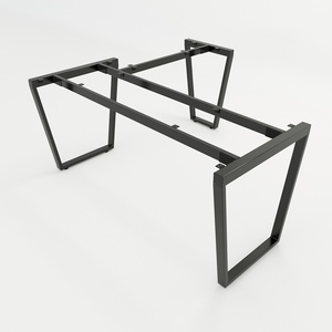 Pieds de table basse industriels en L 160x140mm, assemblage requis pour mobilier hospitalier - Product Image 1
