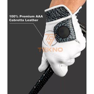 2025 hommes Logo personnalisé Cabretta cuir gants de golf anti-dérapant doux respirant équipement de sport prix de vente entier-couleur blanche - Product Image 4