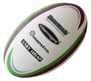 ลูกรักบี้โปรโมชั่น น้ำหนักเบา ทนทาน ผลิตจากยางสังเคราะห์ ปรับแต่งโลโก้ได้ตามต้องการ ปรับแต่งสีและขนาดได้ เหมาะสำหรับงานองค์กร - Product Image 1