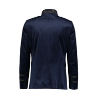 Chaqueta de traje de estambre de ajuste regular de diseño personalizado con tejido de punto y característica antiestática Blazer de hombre de doble botonadura