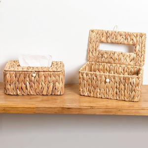 Boîte à jacinthe d'eau d'hôtel pour porte-papier de soie meilleur prix boîtes à couvercle de conteneur de serviettes naturelles - Product Image 1