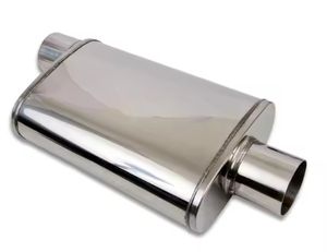 Approvisionnement d'usine Accessoires de système d'échappement automatique à haut débit personnalisés Silencieux d'échappement universel en acier inoxydable 409 Flowmaster - Product Image 3