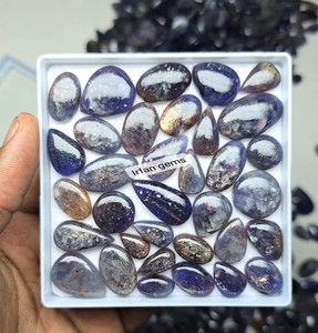 Iolite naturelle de haute qualité, pierre de soleil, agate verte de haute qualité, pierre précieuse pour bijoux, faite à la main et taille libre pour la guérison, iolite - Product Image 6