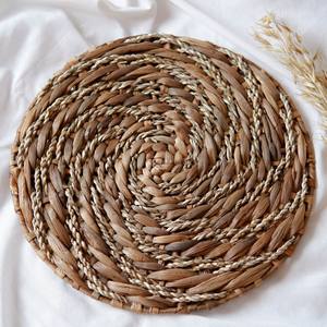 Water hyacinth plate chargers for dining table sustainable material <b>place</b> <b>mat</b> serving <b>mats</b> - Product Image 2
