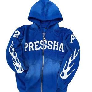 Sudadera con capucha clásica de hombre de alta calidad 100% personalizable OEM 280-300 Gsm Fleece (mezcla de algodón y poliéster) sudadera digital - Product Image 1