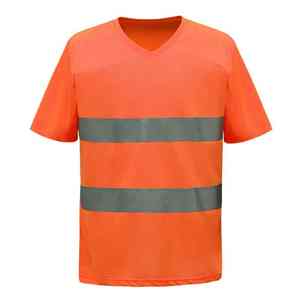 Diseño de Crewnech, venta al por mayor, camiseta de manga corta de construcción de alta visibilidad hecha a medida, camisas de trabajo de seguridad 2025 Hi Vis para hombres - Product Image 3