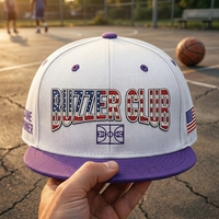 Casquette Snapback Premium Personnalisée à 6 Panneaux, Visière Plate, Toile Violette, Broderie 3D, Ajustement Réglable, Unisexe, Sport, Marque Privée, OEM, ODM, Faible Coût