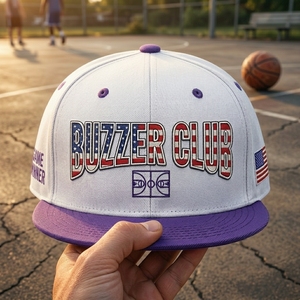 Casquette Snapback Premium Personnalisée à 6 Panneaux, Visière Plate, Toile Violette, Broderie 3D, Ajustement Réglable, Unisexe, Sport, Marque Privée, OEM, ODM, Faible Coût - Product Image 4