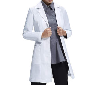 Uniforme médical professionnel pour femmes en coton et polyester tricoté, vêtements de médecin et d'infirmière, blouse de laboratoire blanche à impression numérique - Product Image 2