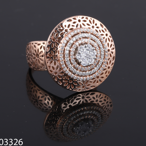 Anillo de compromiso de diamantes de laboratorio chapado en oro rosa 18K personalizado con certificación para mujeres - Product Image 6