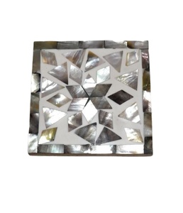 Mother of Pearl Bone Inlay Inlay Serving Tray with Mother of Pearl Bone Inlay Coasters Coasters Sets Tea and Coffee - Product Image 1