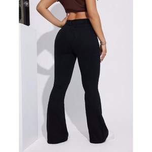 Vaqueros de mezclilla negros de corte holgado acampanados para mujer, de tiro alto, estilo callejero, elásticos, a la moda, tallas 26-40 - Product Image 3