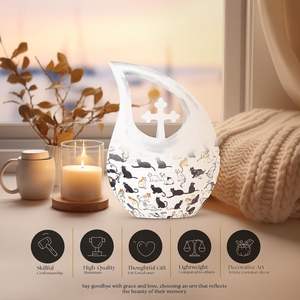 Grossiste Urnes personnalisées pour adulte maman et papa Grandes urnes pour cendres humaines Urnes imprimées de taille personnalisée - Product Image 4