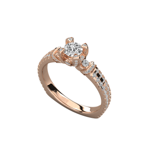 Anillo Solitario de Oro de 14K para Mujer con Diamante Cultivado en Laboratorio - Product Image 4