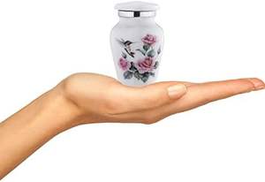Hummingbird Adult Cremation with Set of 4 Keepsake Urns & Premium <b>Box</b> - Small Cardinal Keepsake Urn <b>for</b> <b>Ashes</b> - Product Image 5