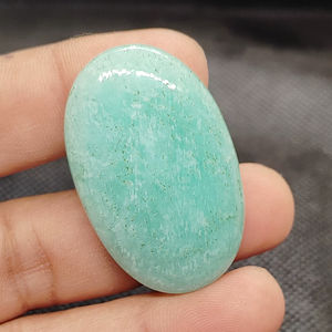 Pierre précieuse naturelle ovale verte amazonite cabochon en vrac pour la fabrication de pendentifs et de colliers 5-8 mm - Product Image 2
