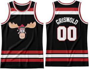Griswold Moose Clark # Maillot de basket-ball 00, lettres et chiffres cousus, vêtements de supporter, polyester respirant - Product Image 1