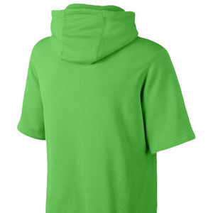 Sweat à capuche unisexe brodé imprimé personnalisé de haute qualité 100% coton poche kangourou demi-manche pour l'été - Product Image 4