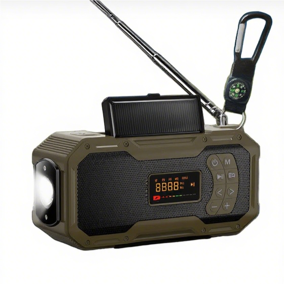 Factory Direct Camping Lantern Radio with Bluetooth Speaker Stereo Sound AM FM NOAA Reception Solar Charging and SOS Emergency