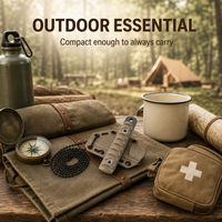 Couteau portable en acier inoxydable avec étui, couteau utilitaire à lame pleine pour le camping, la randonnée, les outils de cuisine, OEM ODM Vente en gros
