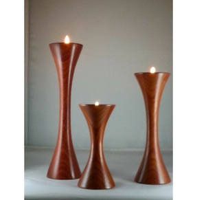 Prêt à expédier 3 Pièces Ensemble Bois Décoratif Ensemble Bougeoir X Mas Jour Offert Logo Personnalisé Maison Bougeoir en Bois X Mas Jour - Product Image 1