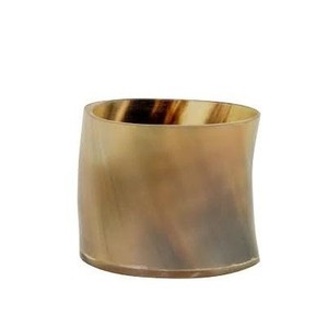 Portavelas de concreto hecho a mano con cuerno de búfalo, único, para velas de té. - Product Image 3