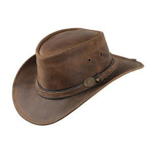 Sombrero de Vaquero Formal con Logotipo Personalizado en Relieve, Cuero de Becerro Marrón, Ecológico, Ligero, para Viajes al Aire Libre o Deportes de Invierno, Hecho a Mano - Product Image 6