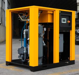Compresor de Aire de Tornillo Amarillo de 45KW y 12 Bar, Unidad de Compresor Industrial de Accionamiento Directo Tipo Vibración para Suministro de Aire en Fábricas - Product Image 2