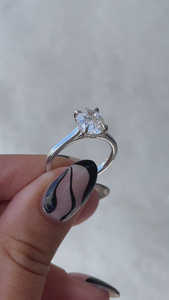 Lujo laboratorio cultivado diamante compromiso boda solitario redondo brillante corte 14K amarillo sólido oculto Halo solitario anillos para ella - Product Image 4