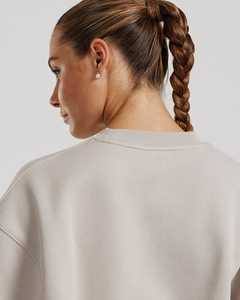 Sudadera de mujer con cuello redondo recortado de piedra transpirable, hombros caídos, puños acanalados y dobladillo, sudaderas con capucha para mujer, sudadera de entrenamiento - Product Image 4