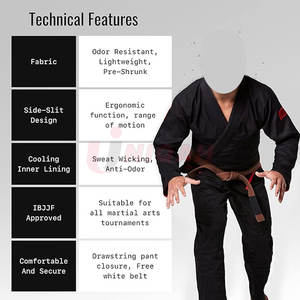 ชุดคอสตูมศิลปะการต่อสู้สำหรับผู้ใหญ่ทั้งชายและหญิงมีโลโก้และสีตามสั่ง - Product Image 6