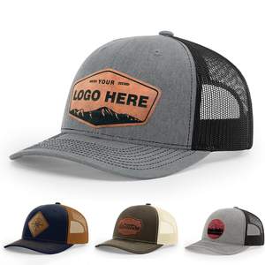 Casquette de camionneur à mailles brodées à 5 panneaux du vendeur OEM Casquette décontractée pour l'extérieur avec drapeau et coupe extensible avec style à la mode - Product Image 1