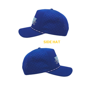 Gorra de golf premium de 5 paneles con cuerda, fabricada en Vietnam, impermeable, con corte láser, deportiva, de alto rendimiento, con cierre snapback, para hombre. - Product Image 5